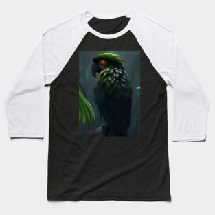 Green Jungle Bird Baseball T-Shirt
